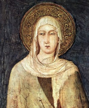 Saint Clare from a fresco by Simone Martini (1312–1320)