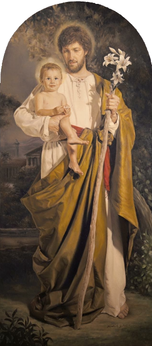  Saint Joseph with the Child Painted by: Margherita Gallucci | Oil on Canvas | (2015)  